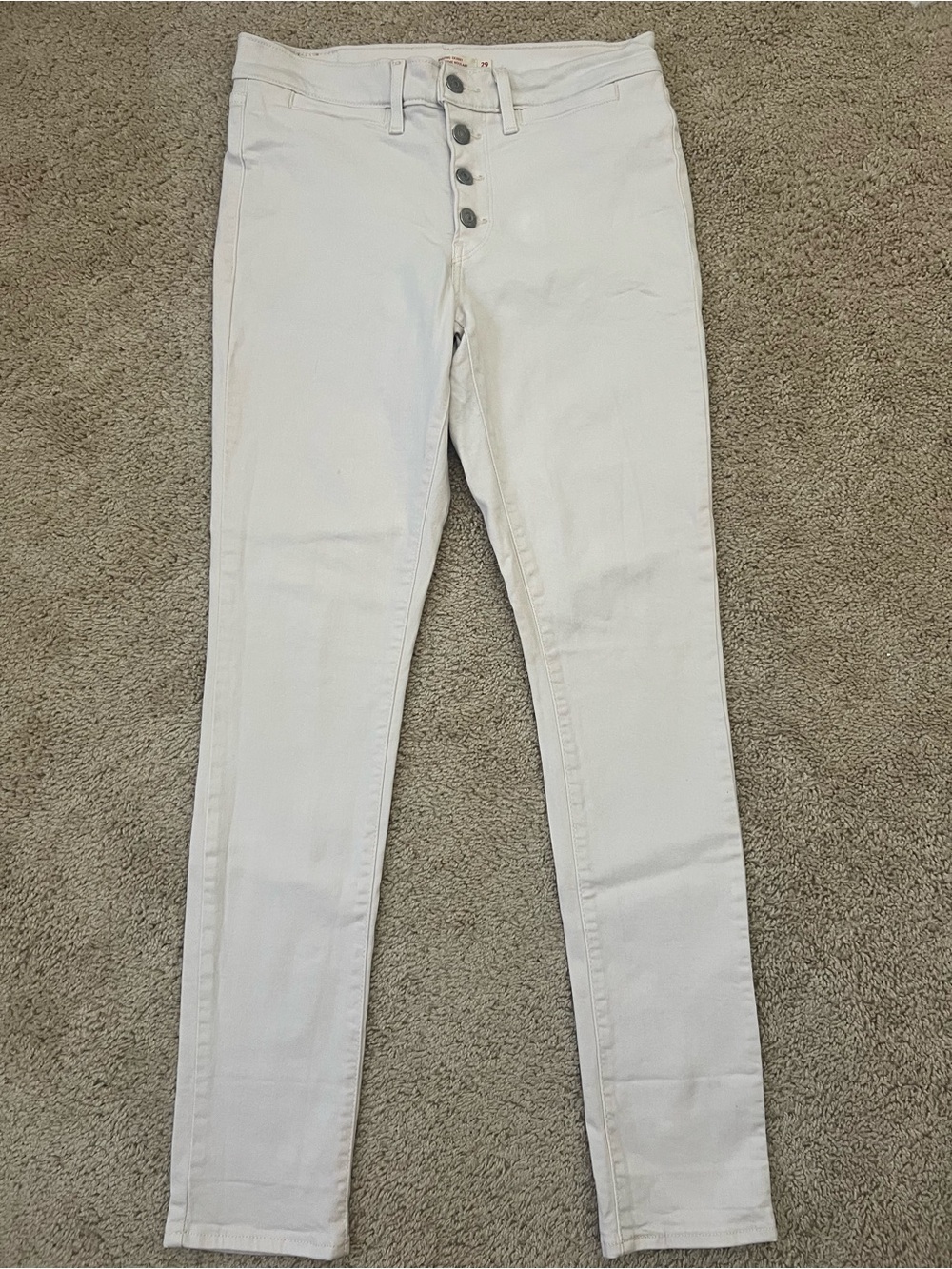 Levi’s 311 Shaping Skinny Jeans Women’s Size 29 High Rise White Button Up Denim